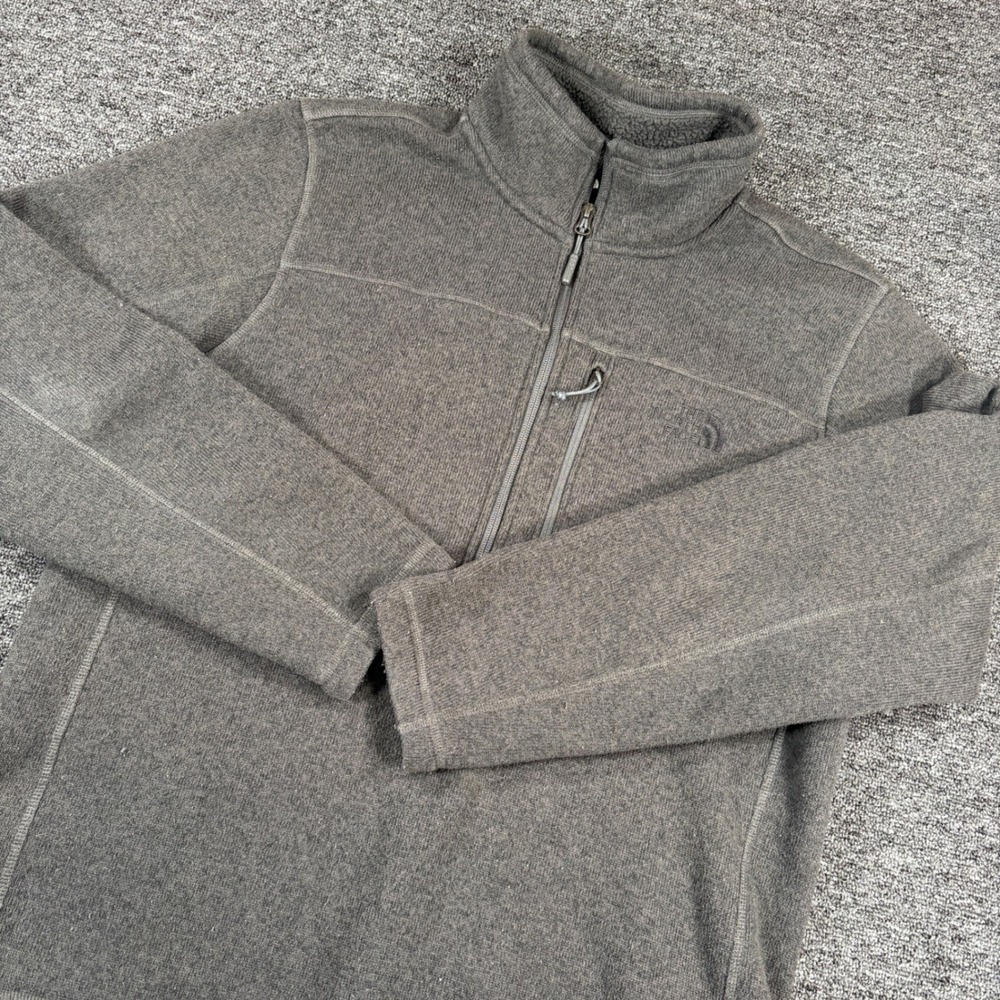 The North Face Gordon Lyons Fleece Pullover Mens Large Gray Quarter Zip Sweater
